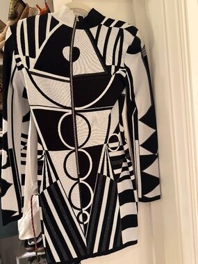 Balmain Paris Graphic Jacquard Knit Dress – New With Tags